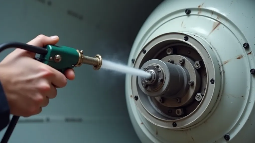 Applying grease to a wind turbine bearing