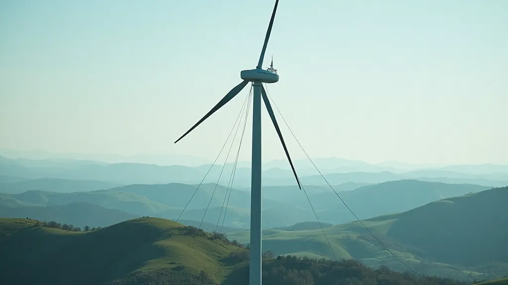 Guyed pole wind turbine tower
