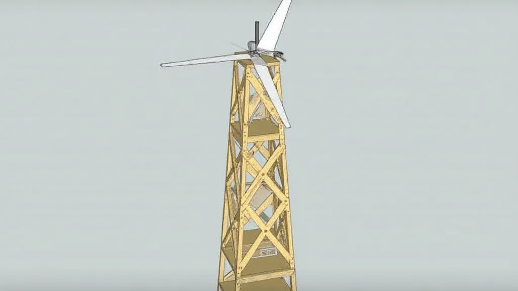 Simplified lattice wind turbine tower